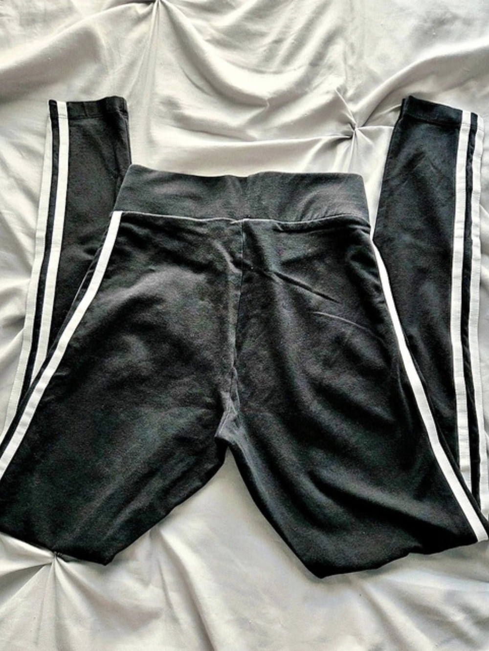 adidas Black & White Striped Track Pants Size Xs